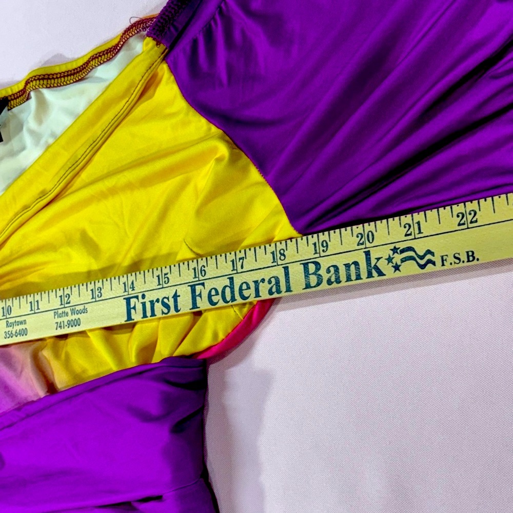 Gibiu Pink and Yellow Off the Shoulder Sundress for spring and summer wear. - Picture 11 of 12